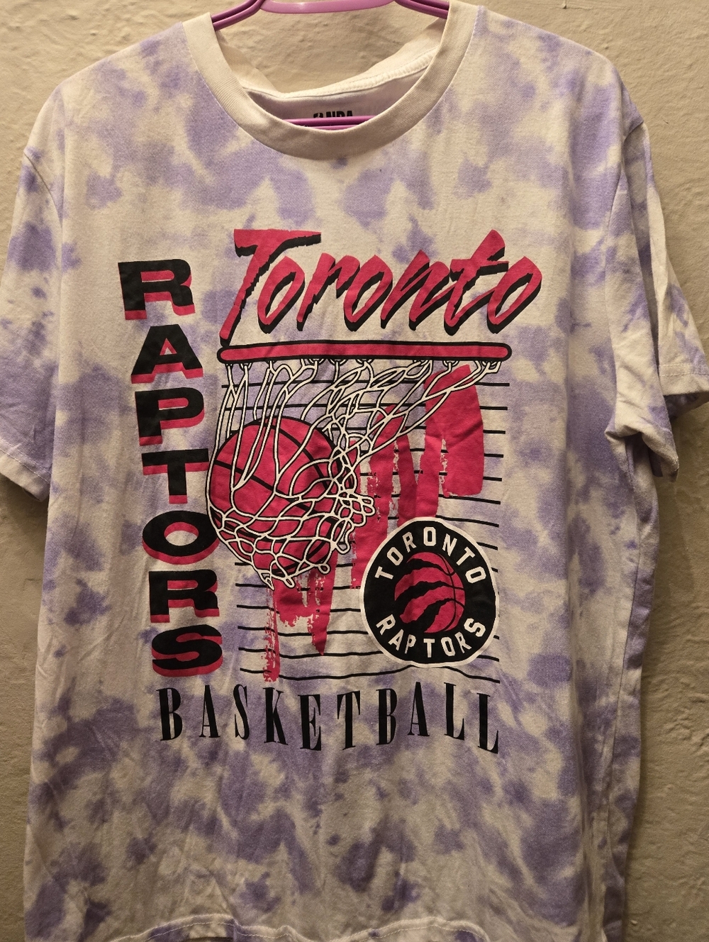 Toronto Raptors Tie Dye Graphic Tee Oversized NBA Streetwear XL